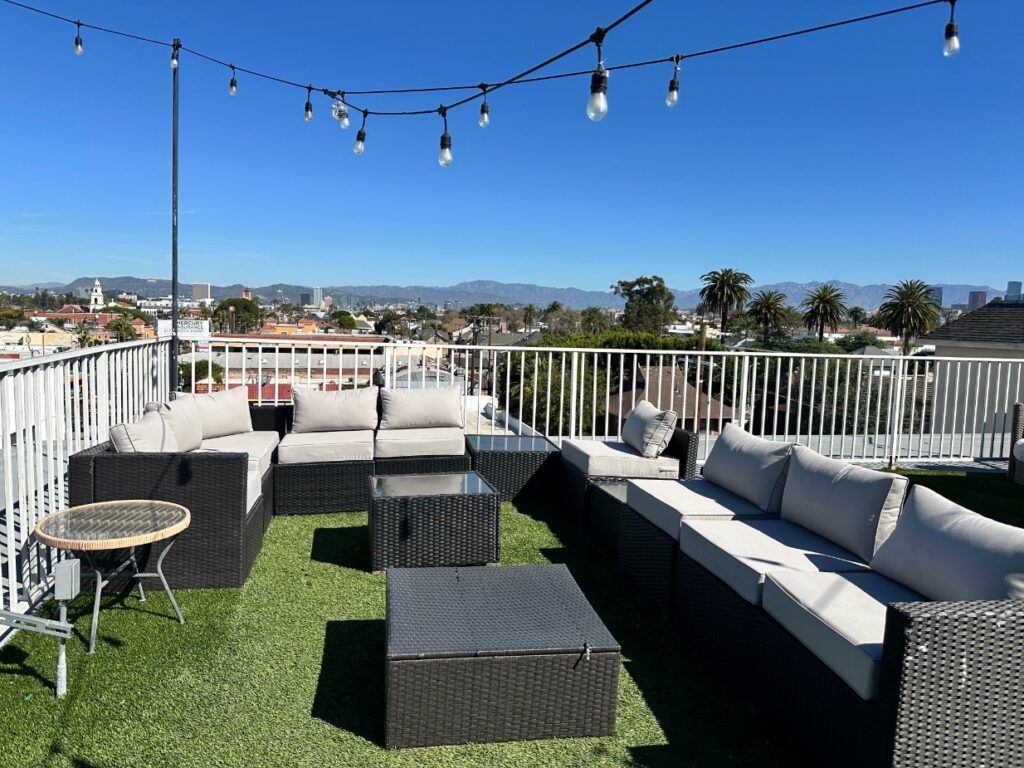 Rooftop social lounge at Heritage 1275