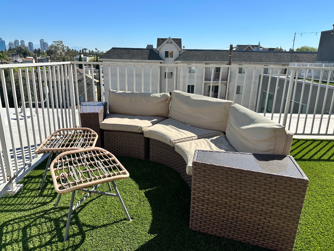 Rooftop outdoor social lounge at Heritage 1275