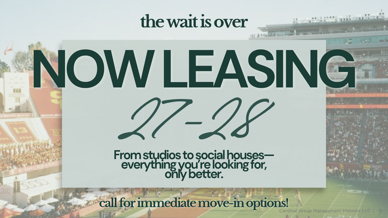 Now leasing for 27-28 Popup
